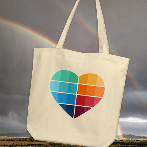 Rainbow Heart Tote Bag Pride Tote Bag LGBTQ Tote Bag LGBT 