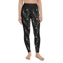 Load image into Gallery viewer, Yoga Leggings - Moon with Raven Birds