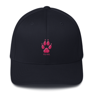 Hat - Wolf Paw High Four - Flexfit with Hot Pink Thread